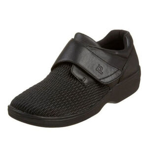 Women's Propét Black Hook & Loop Flats Loafers Size 8.5